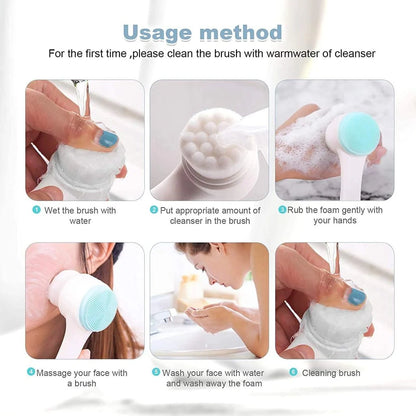 2-in-1 Double-Sided Silicone Face Brush