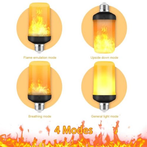 2x LED Flame Effect Light Bulb