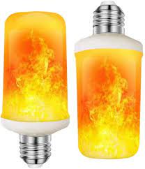 2x LED Flame Effect Light Bulb